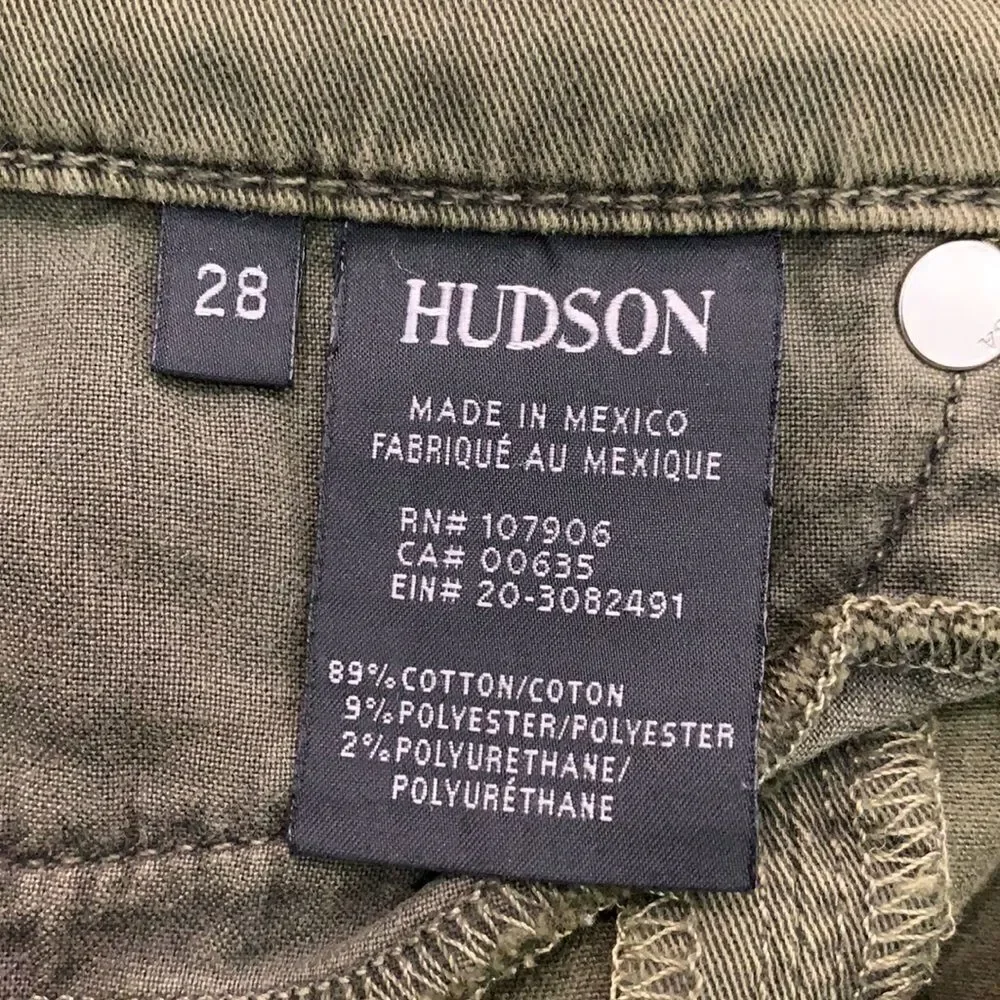 Hudson Nico Mid-Rise Crop Lace-up Skinny Pants